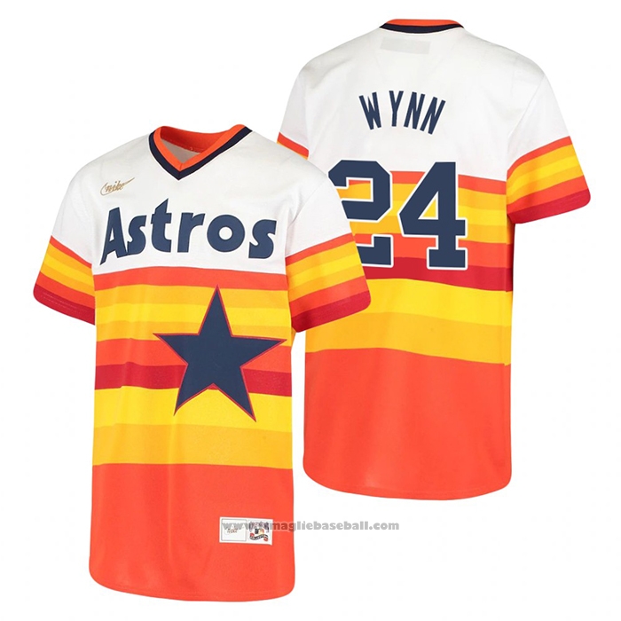 Maglia Baseball Bambino Houston Astros Jimmy Wynn Cooperstown Collection Primera Bianco